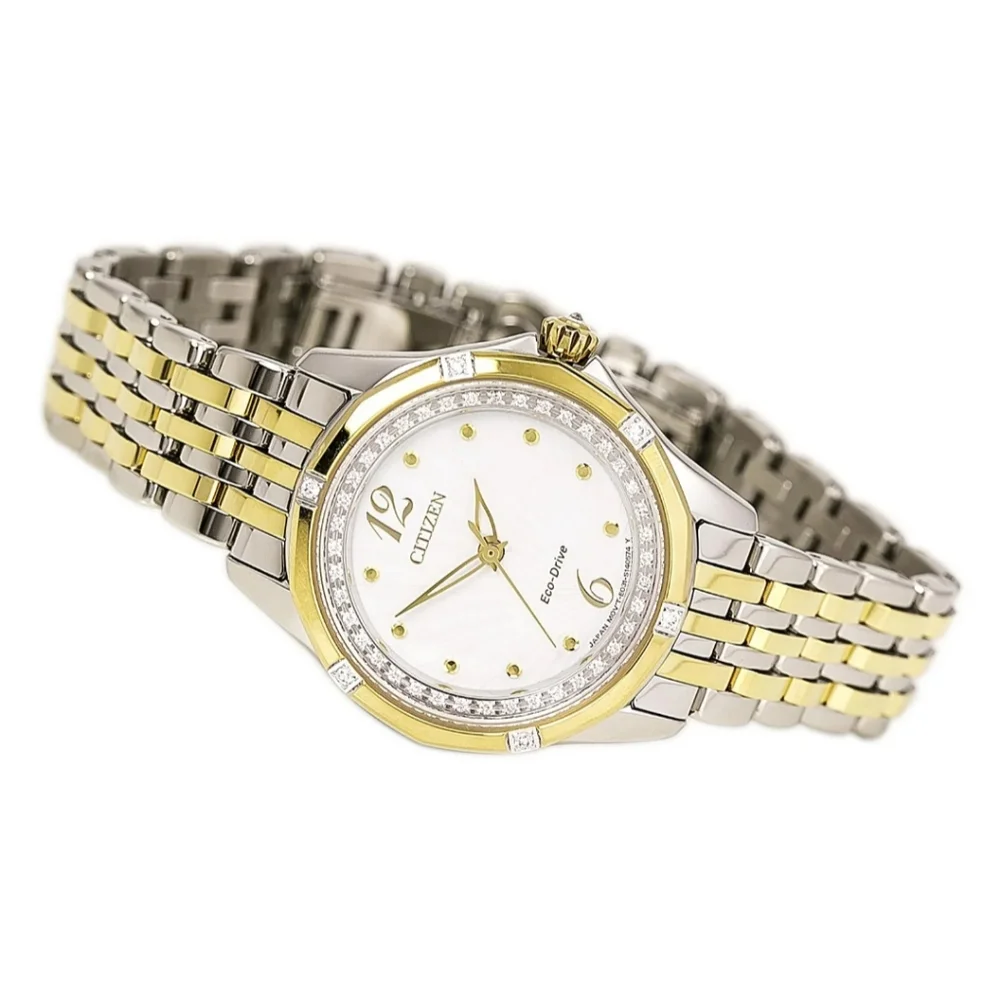 Citizen Women's EM0374-50A Signature Versaille Two Tone Watch Msrp $1795.00